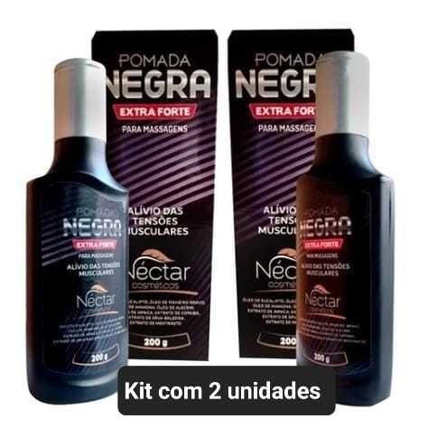 Kit com 2 unidades Gel massageador pomada negra - NÉCTAR