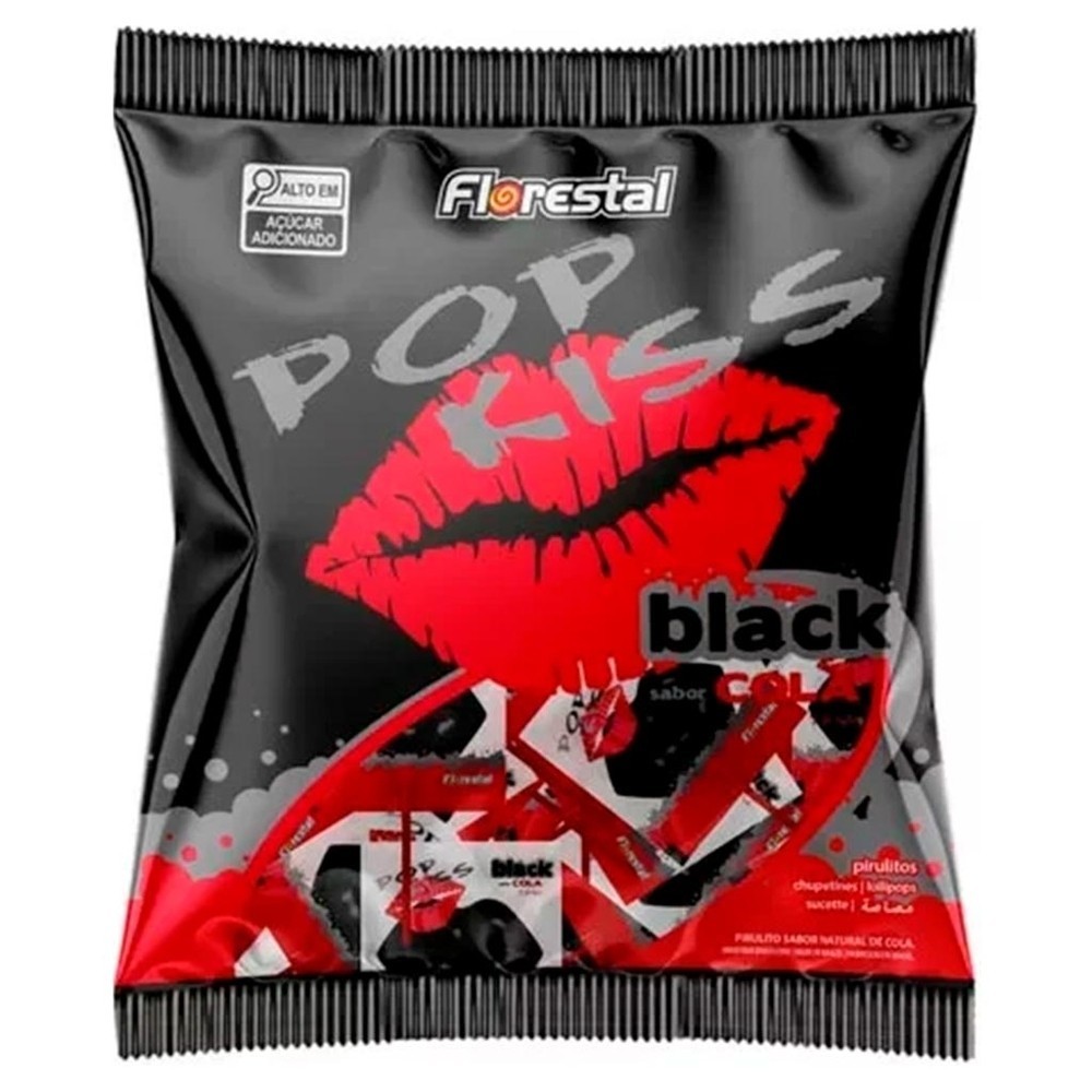 Pirulito Pop Kiss Black Cola 500g - Boavistense