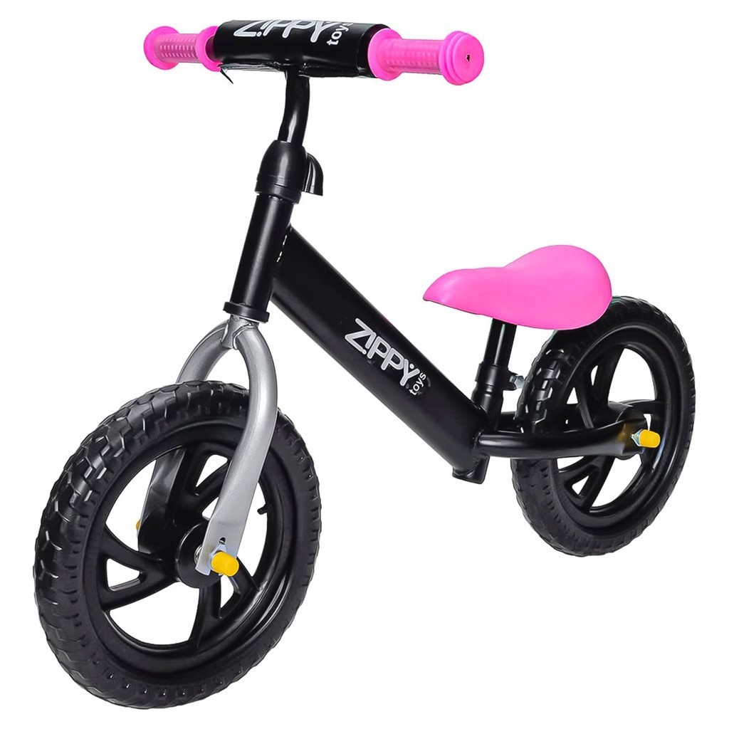 Bicicleta De Equilibrio Bike Aro 12 Cor Rosa Com Banco Regulável Balance Bike - Zippy Toys