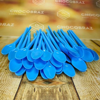 50~250 COLHER SOBREMESA PS AZUL CLARO BELLO FESTAS em Oferta na Shopee