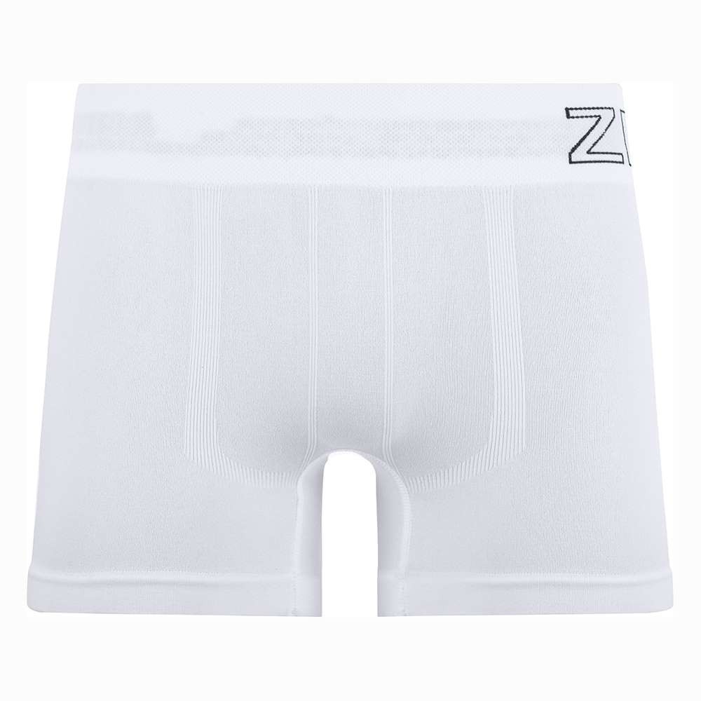 Cueca Boxer com Jacquard no Cós Sem Costura Branca em Oferta na Shopee