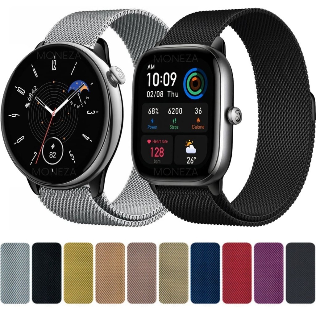 Pulseira Para Amazfit GTS 4 mini Pulseira Metal Para GTS 2 mini Pulseira Aço Para Amazfit GTR Mini