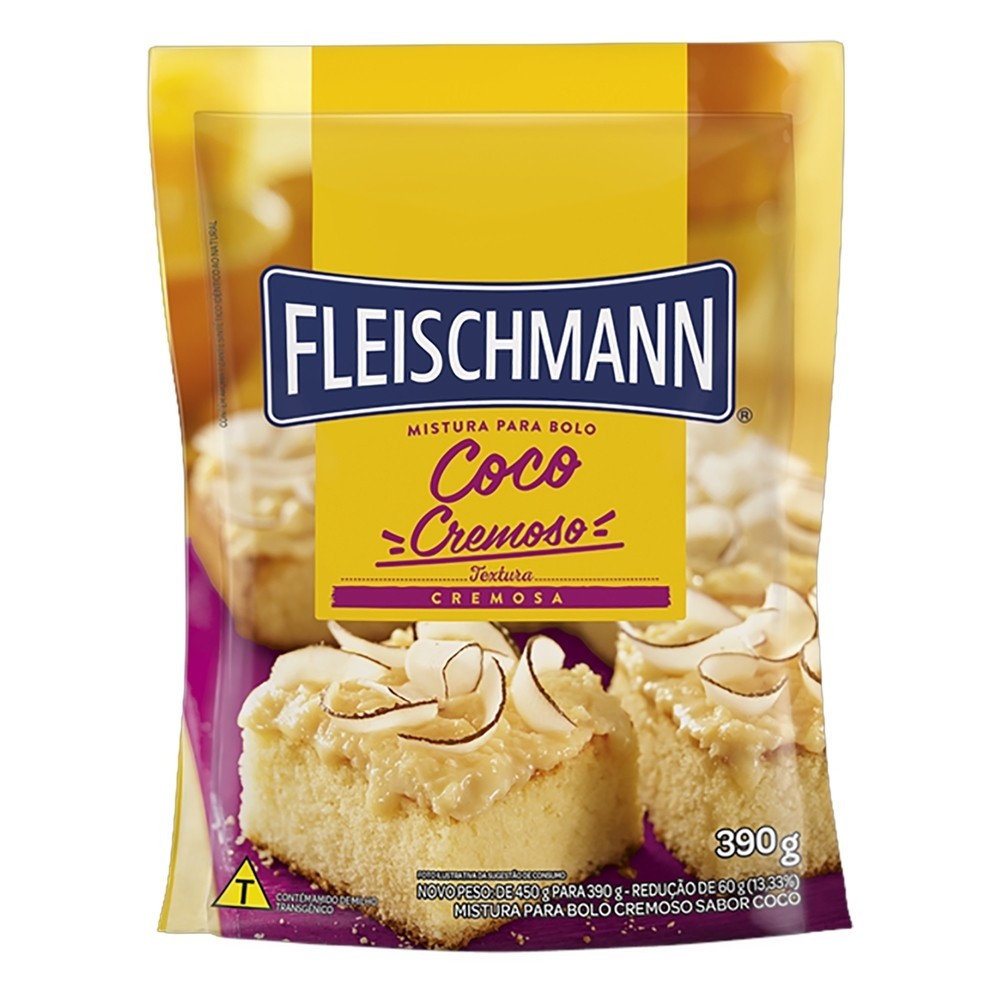Fleischmann Mistura Para Bolo Coco Cremoso 390G em Oferta na Shopee