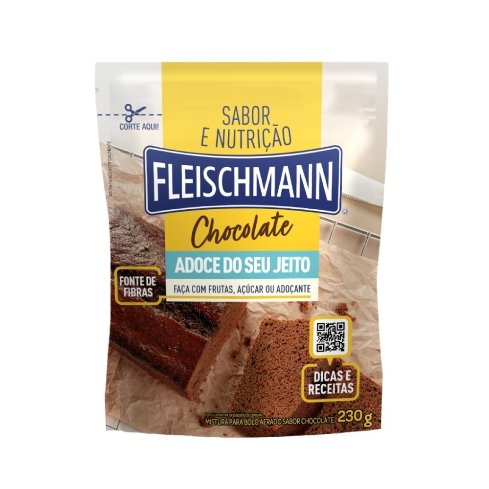 Fleischmann Mistura Para Bolo Aerado Chocolate Adoce Do Seu Jeito Sachê 230G em Oferta na Shopee