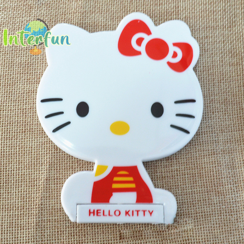 [InterfunB] Sanrio Hello Kitty My Melody Espelho Dobrável Dupla Face Pente De Portátil Fofo Mini Maquiagem Integrada Presentes De Menina [Novo]