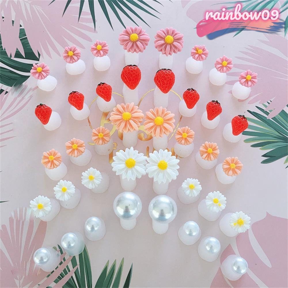 RAINBOW09 8 Pcs Separador De Dedo Do Pé Acessório Daisy Flower Silicone Confortável