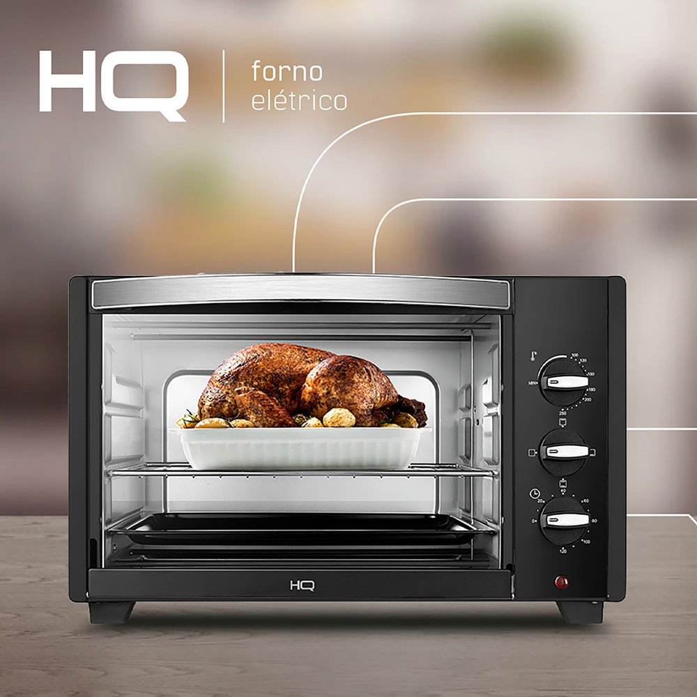 Forno Elétrico de Bancada HQ 38L 1600W em Oferta na Shopee