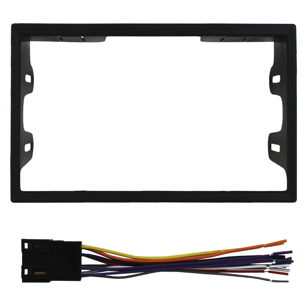 Kit Moldura Painel 7 Pol Polo 1993 Fox Space Fox 2010 A 2013 Golf 1999 A 2012 Ecosport 2004 A 2013 2 Din Preto em Oferta na Shopee