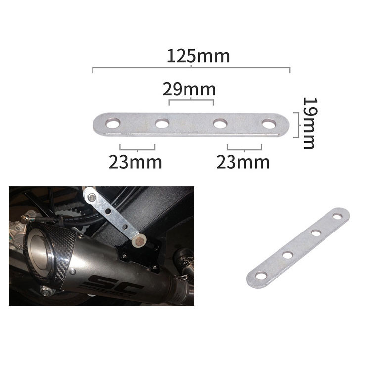 Tubo De Escape De Motocicleta Com 4 Furos , Suporte De Fixação Reto Plano , Conector , Ferramenta De Escapamento