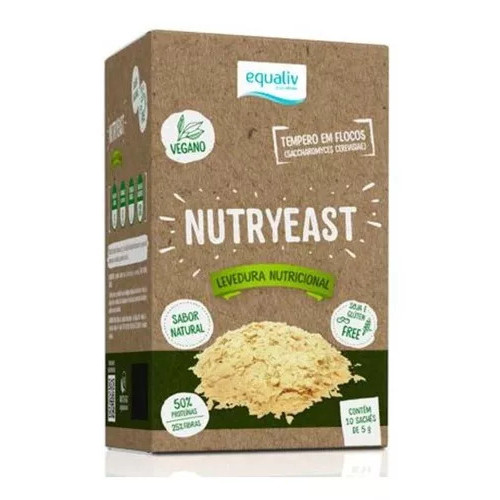 Nutryeast - Leveduras Secas Sabor Natural com 10 Sachês - Equaliv em Oferta na Shopee