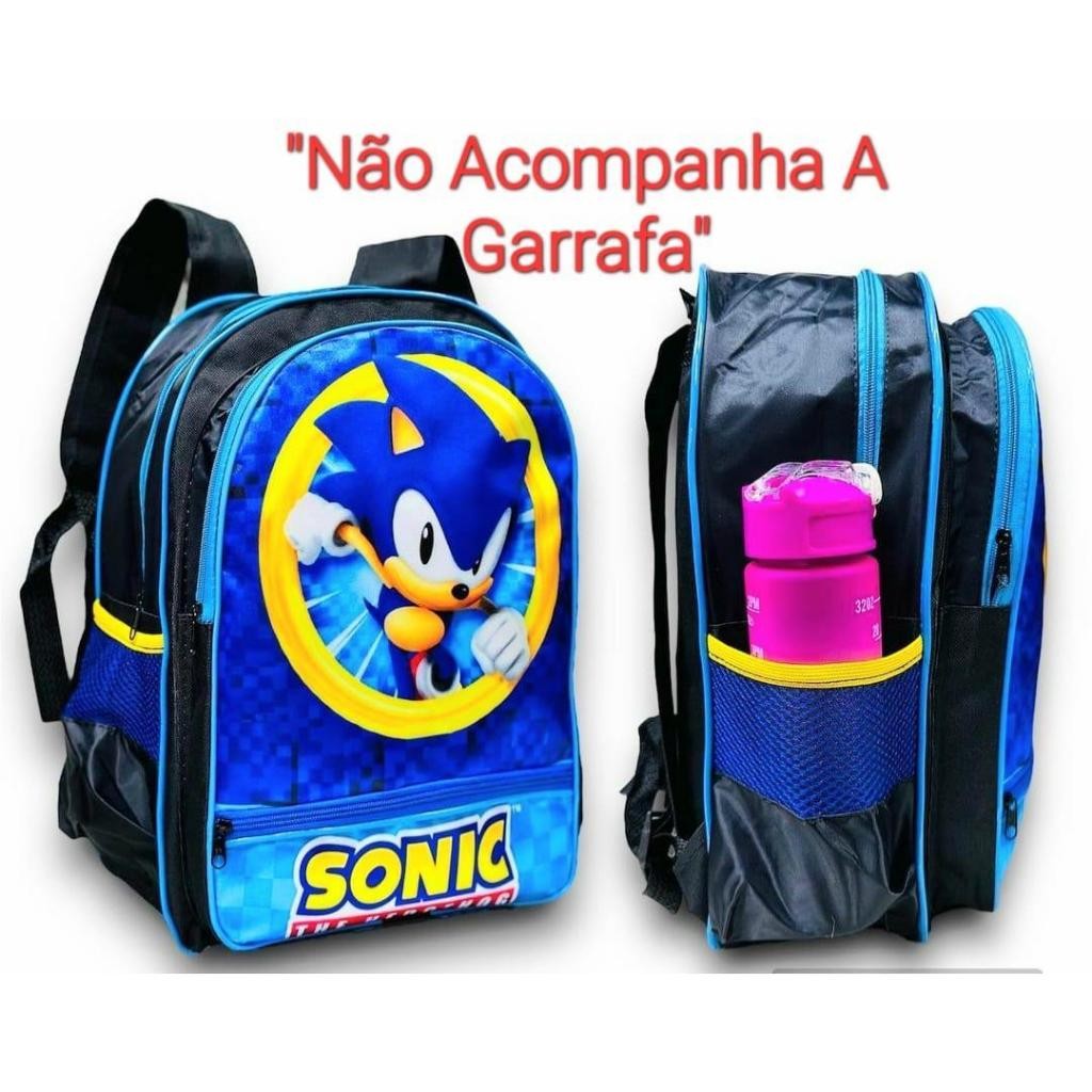 mochila infantil de personagen menino SONIC TOP em Oferta na Shopee