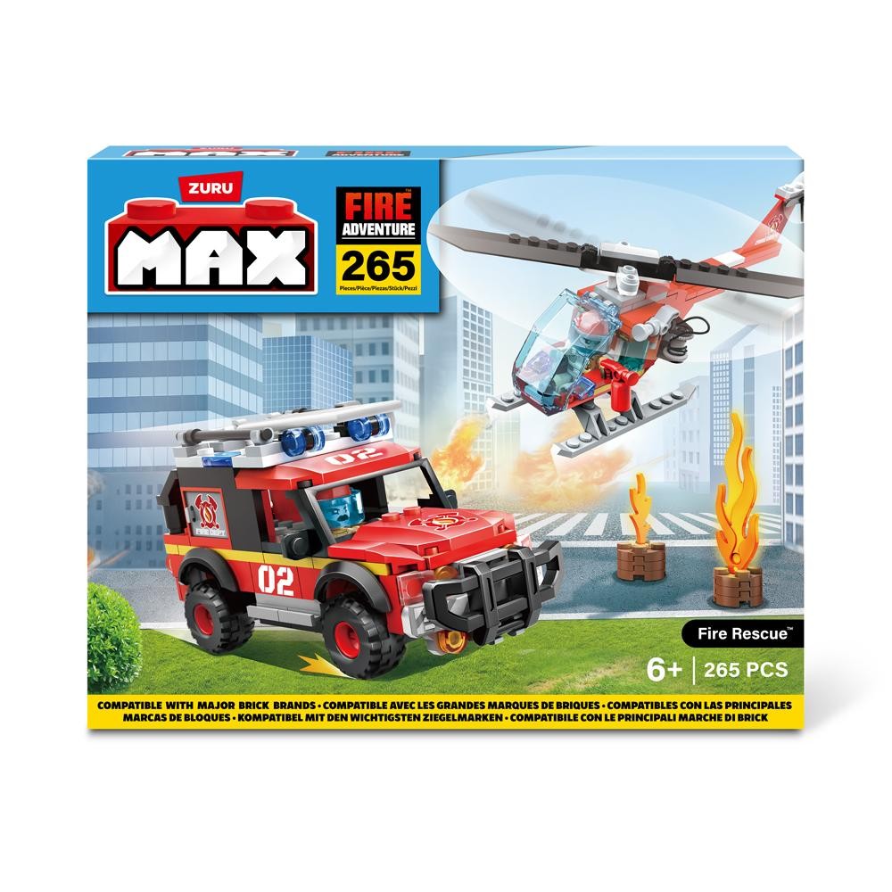 Blocos de Montar Max City Fire Rescue 265 peças - Mom & Baby
