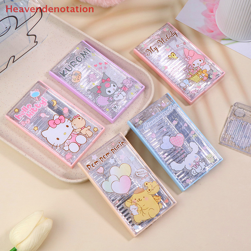 HDBR Kawaii Sanrio Hello Kitty Espelho Dobrável Com Pente Anime Kuromi My Melody Maquiagem Portátil De Viagem Mirror Girl Gift HDD