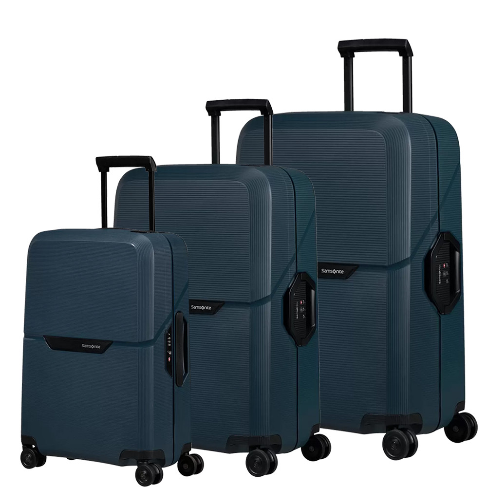 Conjunto de Malas Magnum Eco Samsonite Polipropileno Cadeado Tsa 4 Rodas Duplas 3 Peças P, M e G