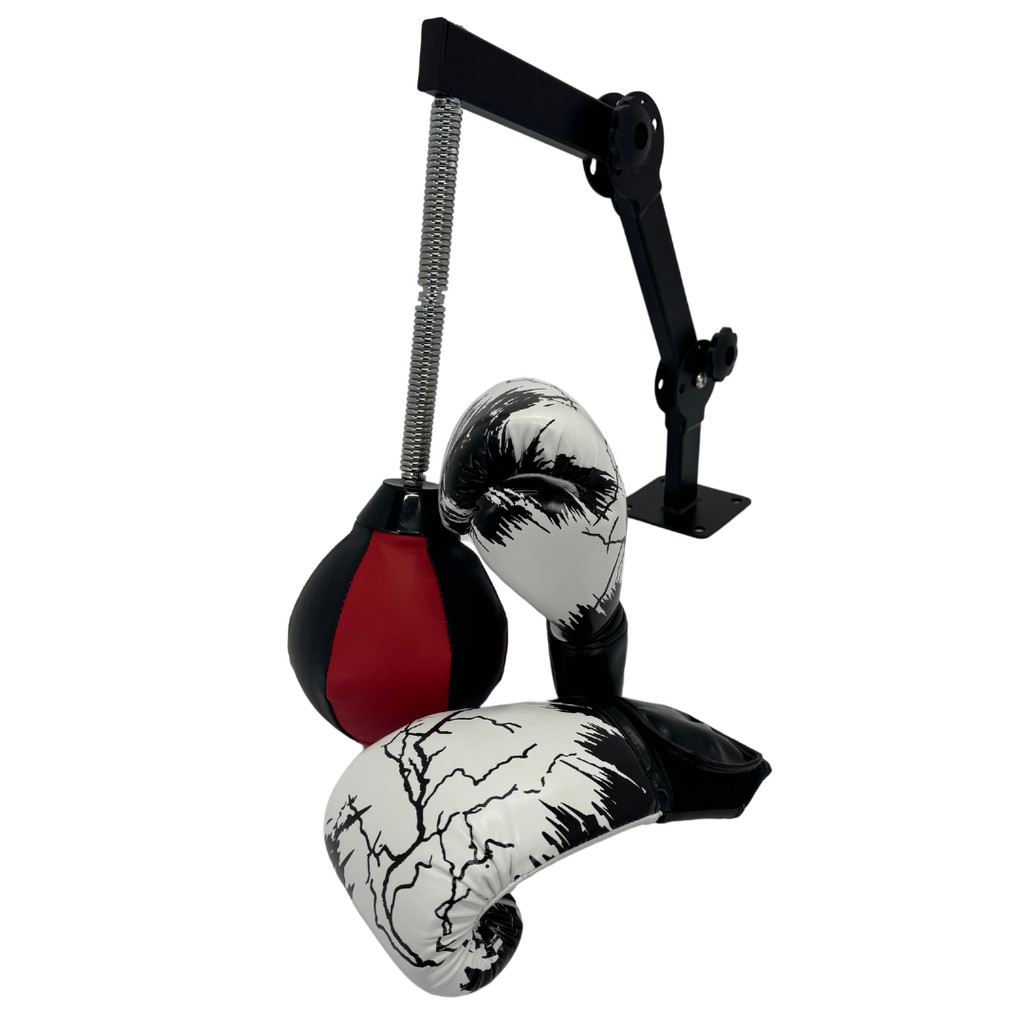 Saco de Boxe Suporte em Parede Punching Ball Par de Luvas