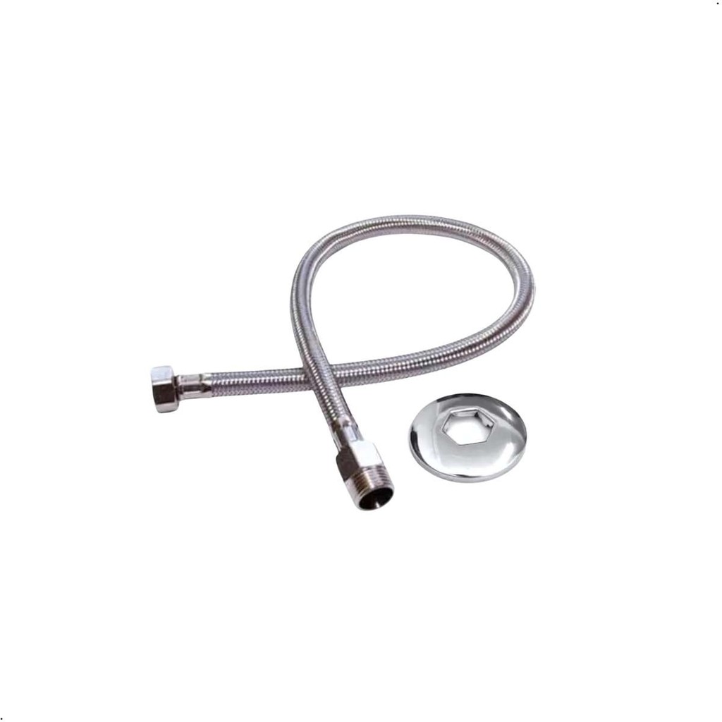 Mangueira Engate Flexível Aço Inox 60 Cm 1/2 Entrada Água