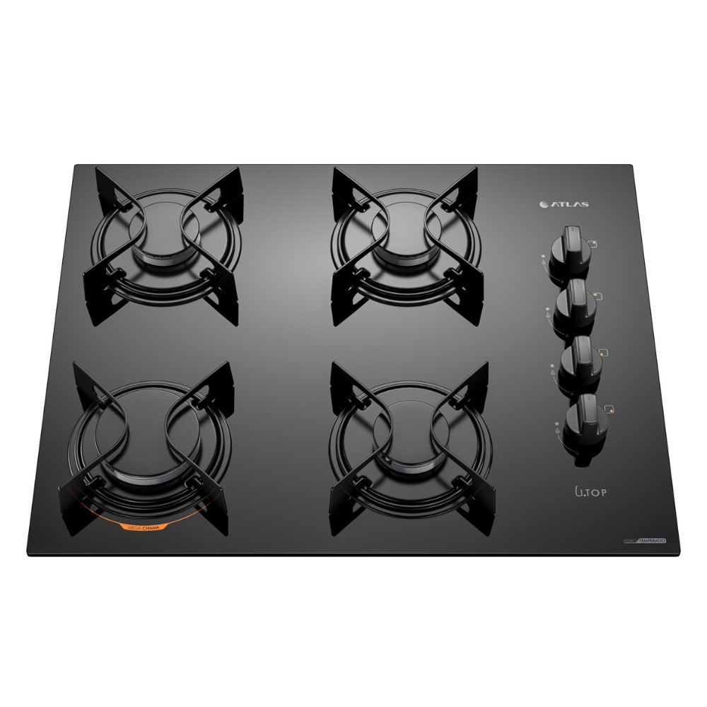 Cooktop Atlas U Top 4 Bocas Acendimento Automático em Oferta na Shopee