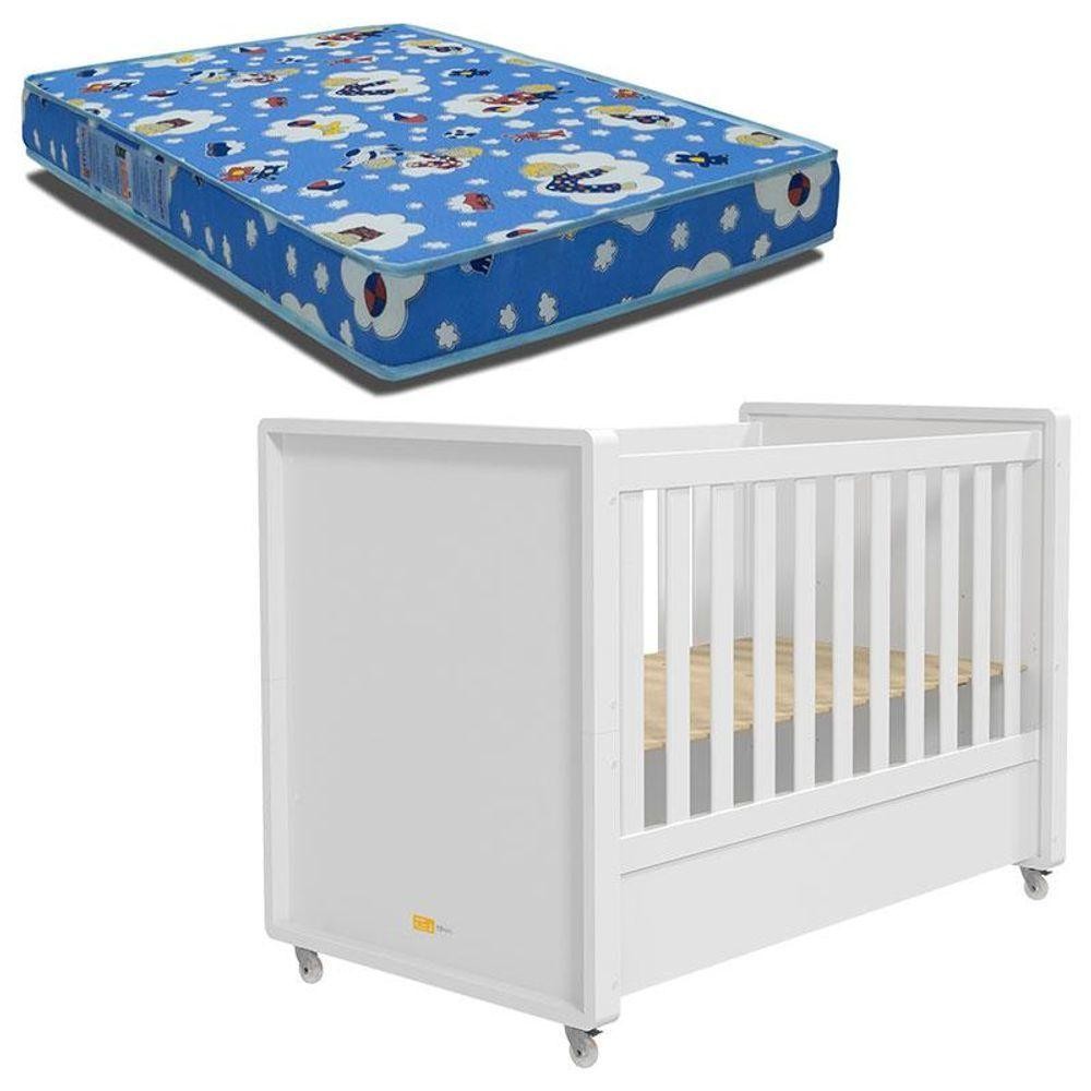 Berço Americano Tutto New Branco Acetinado E Colchão Phisical 70-130 Ortobom - Matic em Oferta na Shopee