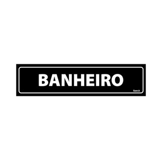 Placa De Sinalização Banheiro 30x7 Ecom IA - A-410 F9e em Oferta na Shopee