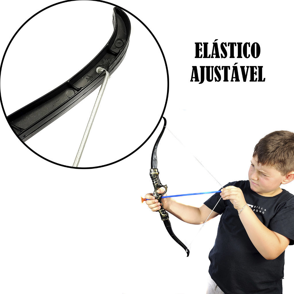 kit 15 Arco e Flecha Brinquedo Com Ventosa Suporte Fantasia Acessorio