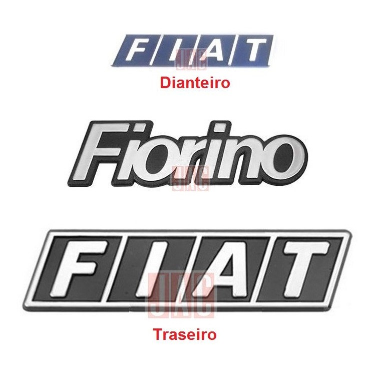 Emblema Fiorino + Fiat Da Grade + Fiat Traseiro 1991 À 1996
