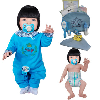 Bebê Reborn Menino Enxoval Completo Bolsa + Naninha Pelúcia em Oferta na Shopee