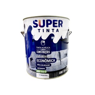 Tinta Acrílica Econômica Uso Interno Antimofo BRANCO 3,6L Super Tinta em Oferta na Shopee