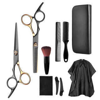 Kit Barbeiro Tesoura Profissional p/Cortar Cabelo Pente em Oferta na Shopee