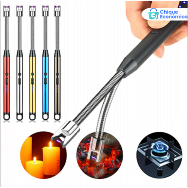 Acendedor de Plasma Sustentável para Fogões, Velas e Acampamentos com Recarregamento USB de Luxo