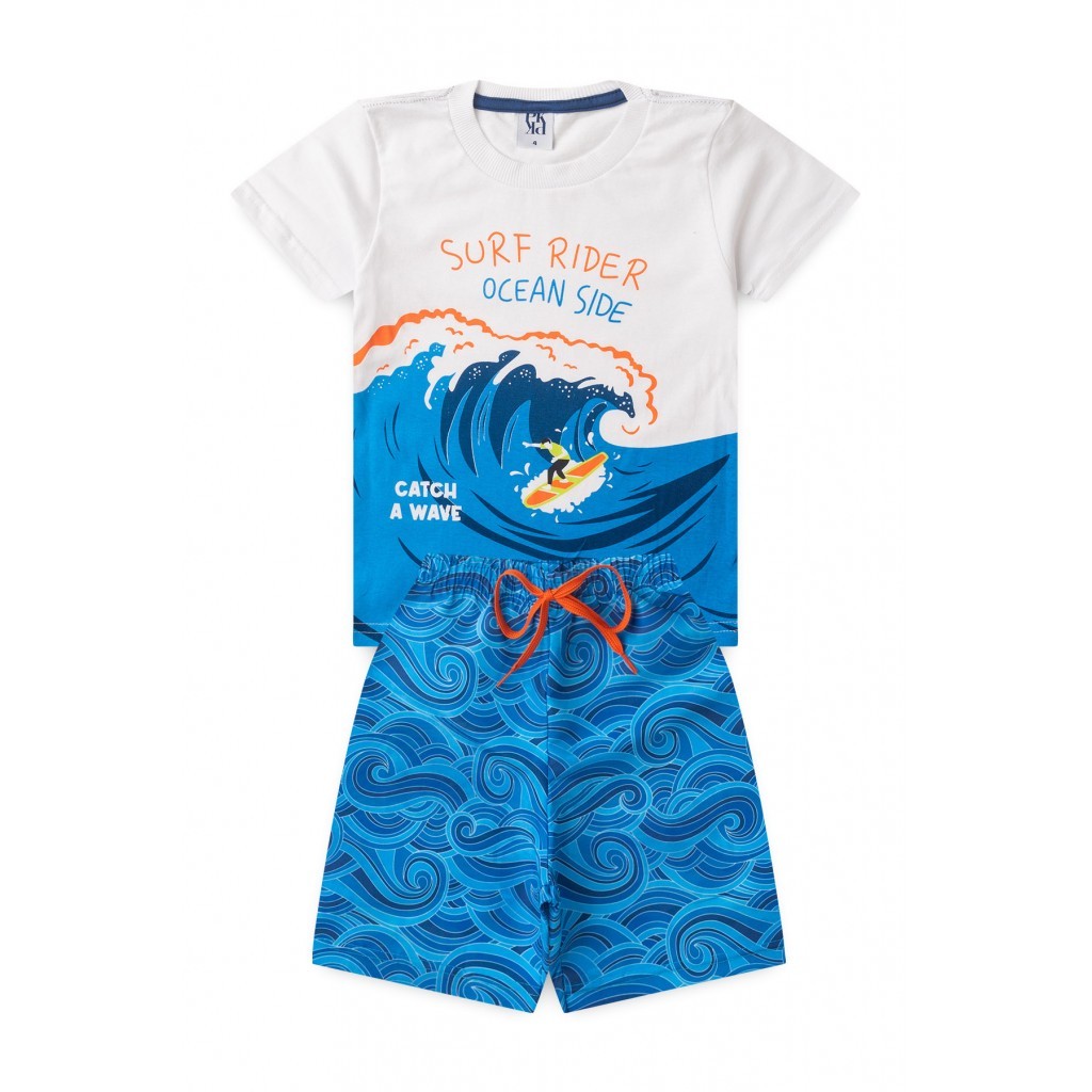 Conjunto Infantil Masculino Pegar Onda em Oferta na Shopee