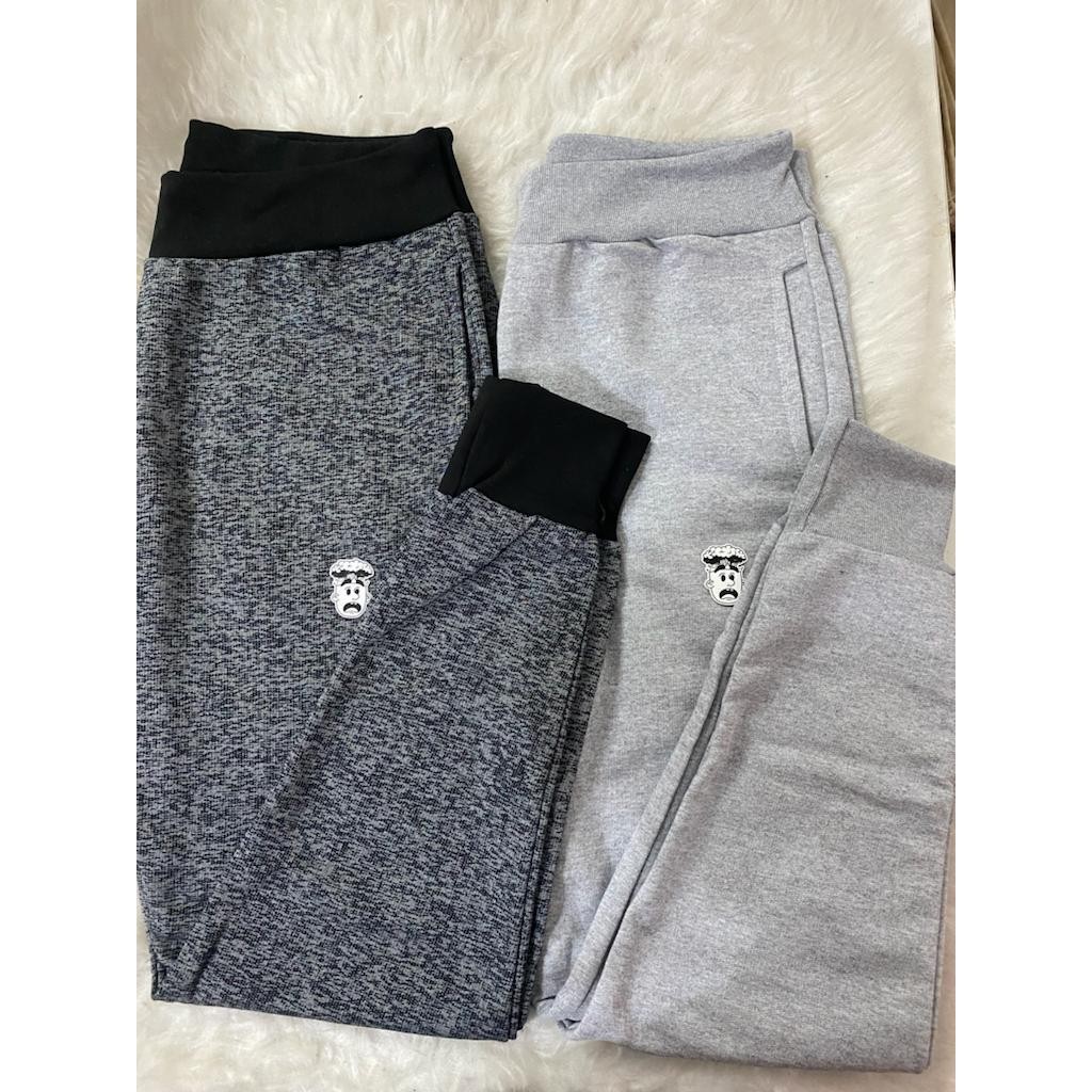 Calça  Moletom/Moleton Unissex Branco/Preto/Azul/Vermelho/Cinza SliN Sport C/ Punhos Bolsos