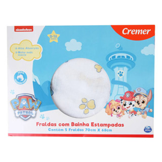 Fralda Luxo Cremer Estampa Patrulha Canina Com 05 Unidades em Oferta na Shopee