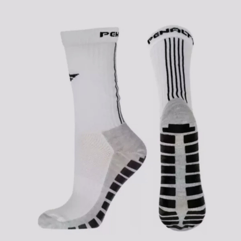 Meia Penalty Grip Antiderrapante Branca - Men Clothes