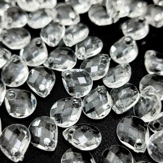 Cristal Pingente Gota Sextavada em Acrílico tamanho 8x10mm (0.8x1cm) em Oferta na Shopee