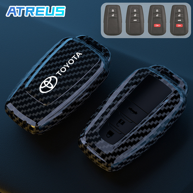 Toyota Capa Para Chave De Fibra De Carbono Envoltório Completo Capa Carro Chave De Protetor Para Toyota Corolla Cross Hilux SW4 RAV4 Yaris Sedan Hatch Etios