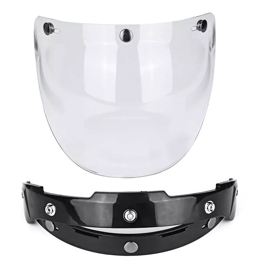 Viseira Bolha Com Flip Capacete Old School Bobber Café Racer