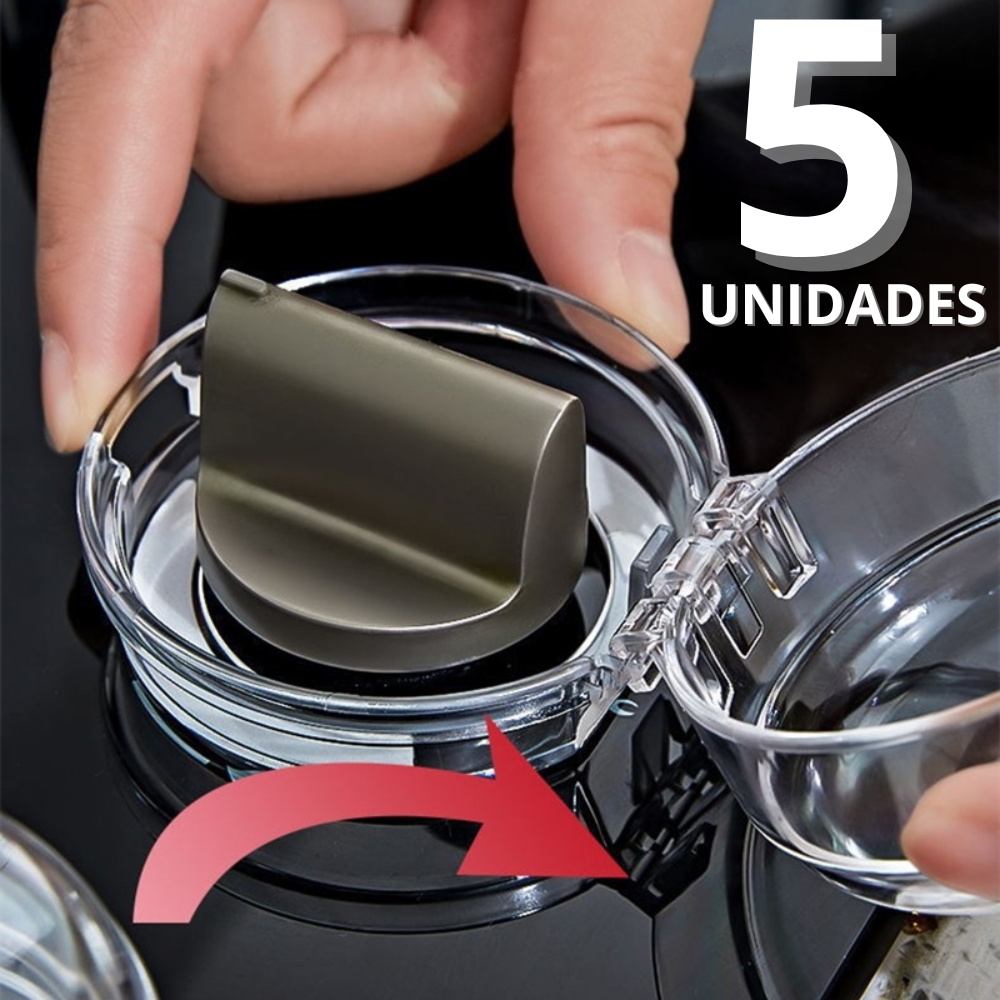 Protetor De Botão Para Fogão Cozinha Tampa Protetora Trava Infantil Criança Proteção Forno Gás