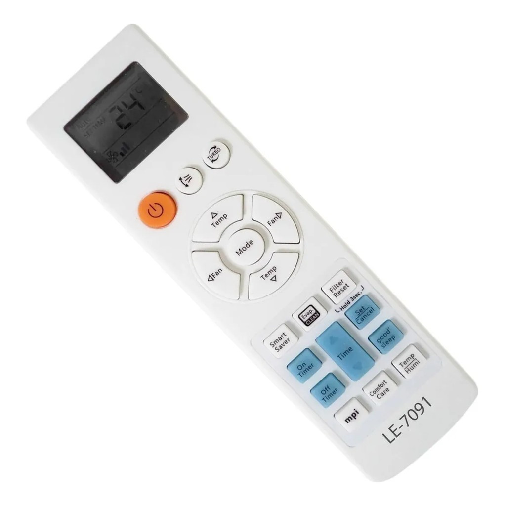 7091 Controle Compatível para Ar Condicionado Samsung Arh-2201 Max Plus Crystal