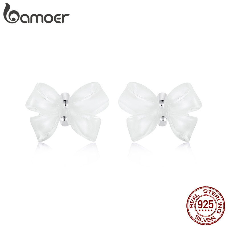 Bamoer 925 Sterling Sliver Stud Brincos Arco Joias Presentes Para Mulheres em Oferta na Shopee