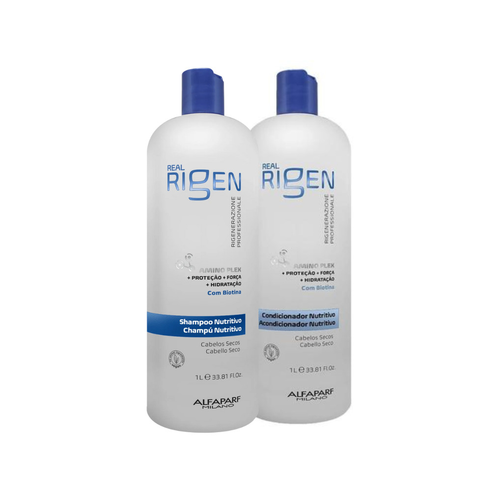 Kit Shampoo + Condicionador  Alfaparf Real Rigen Nutritive 1L