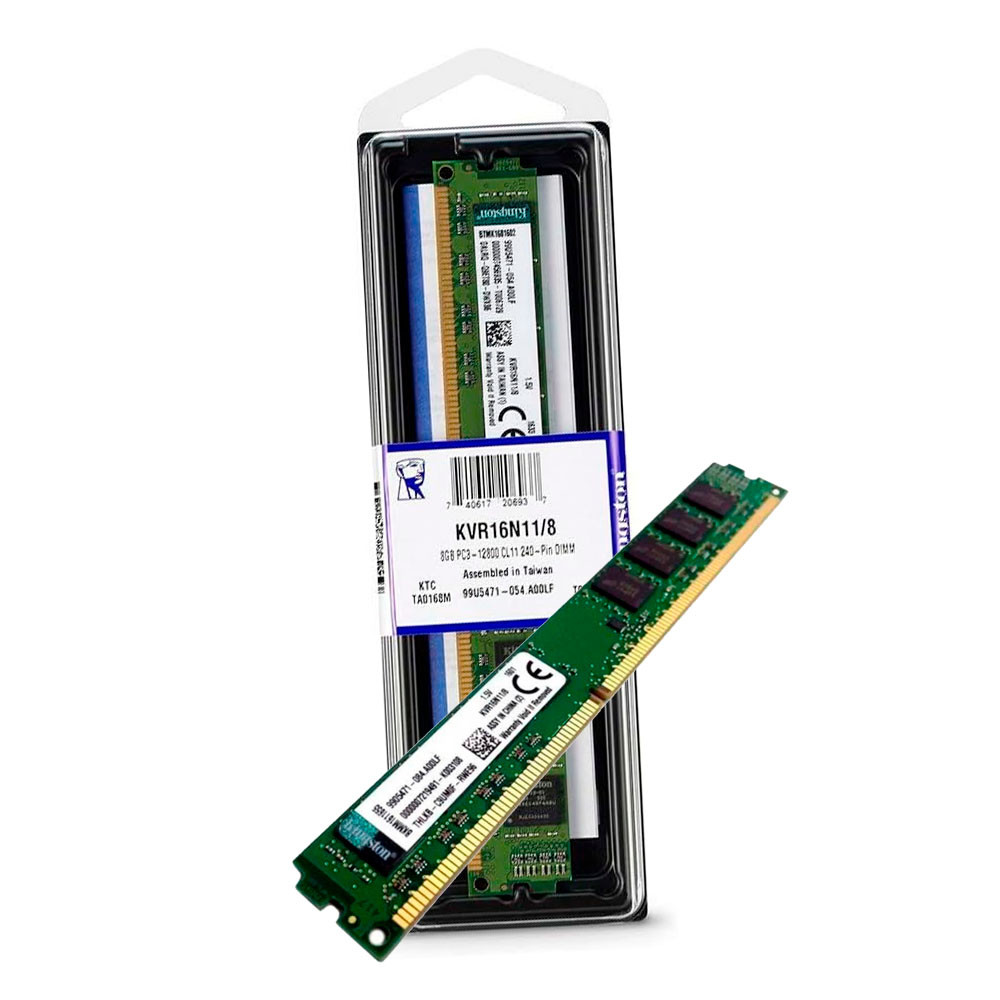 Memória Ddr3 8GB 1600mhz Pc3 12800 KVR16N11/8 Kingston p/ Desktop