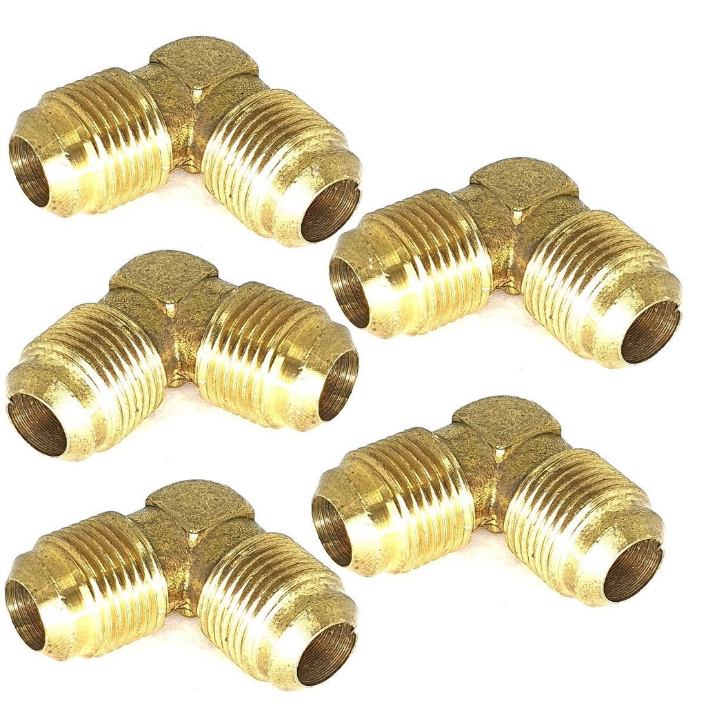 KIT 5 COTOVELO JOELHO COBRE 1/2 SAE X 1/2 SAE MACHO FLANGE