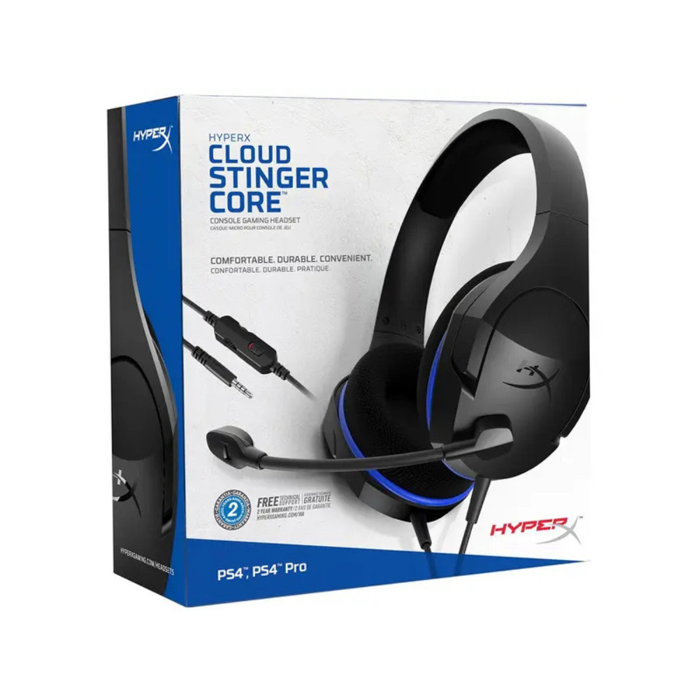 Headset Gamer HyperX Cloud Stinger Core, Drivers 40mm, PS5, PS4, Xbox One, Nintendo Switch, P3, Preto E Azul