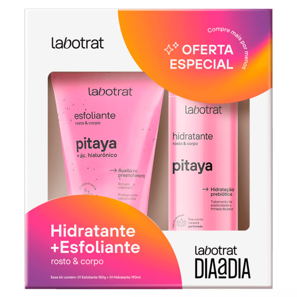 Kit Dia A Dia Labotrat Esfoliante 150g E Hidratante 190g Pitaya - Beauty