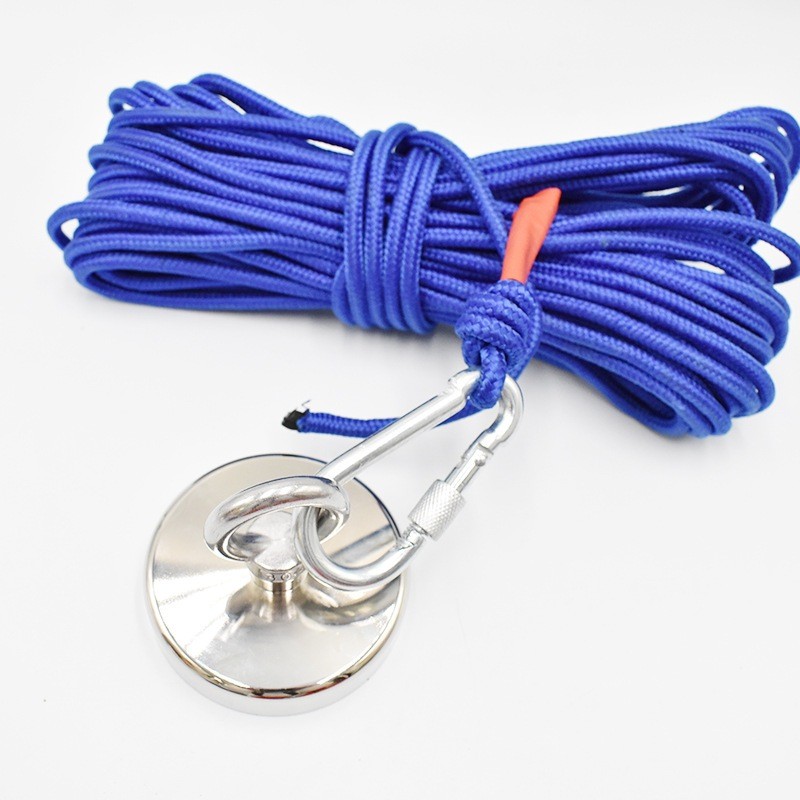 Ima Pesca Magnetica  Neodímio Até 110 Kg Tração Equipado Corda Resistente à Abrasão 10M-zapstoreshop em Oferta na Shopee