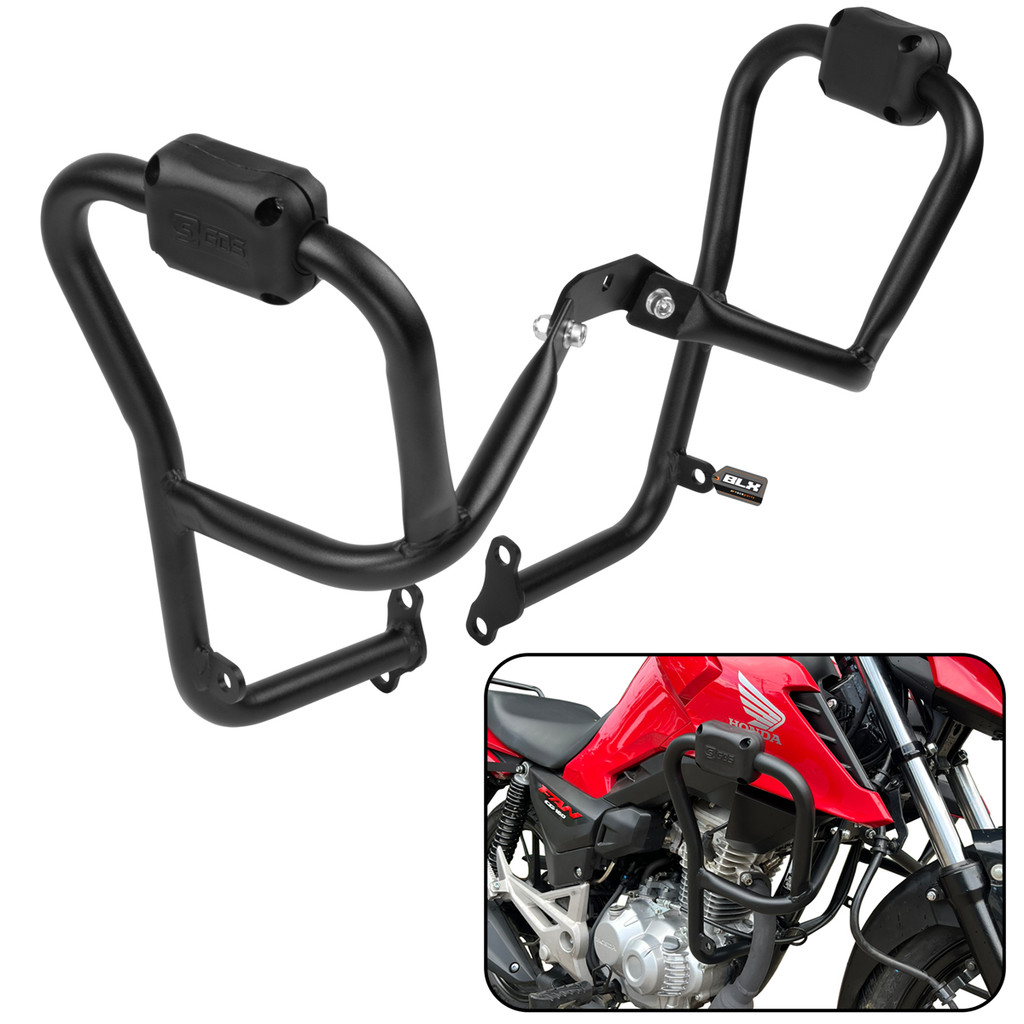 Protetor Carenagem Motor Cg 160 Titan Fan Start (2025... Mata Cachorro Gbs