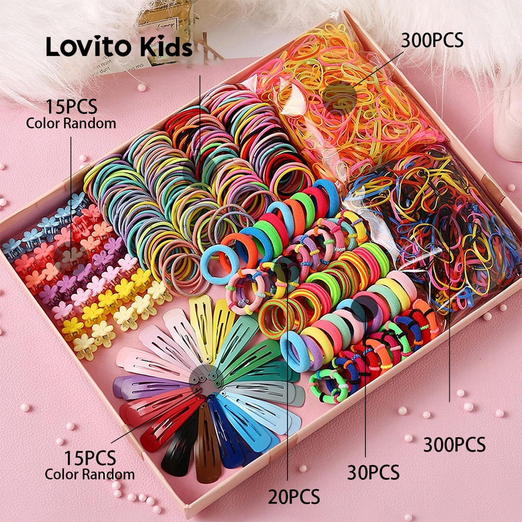 Lovito Laços Cabelo Fofos Crianças Dopamina Macaron Boa Textura Laços Cabelo Todas Estações Bebês E Crianças LNL106093 em Oferta na Shopee