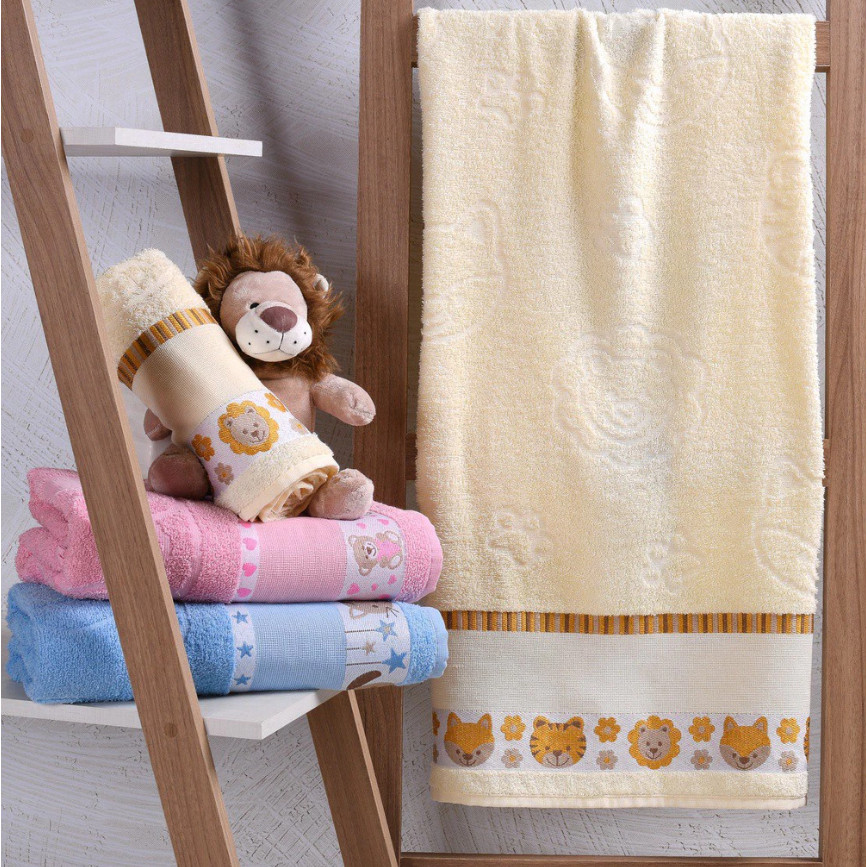 Kit 2 Toalhas de Banho Kids Infantil Para Bordar Ponto Cruz 100% Algodãosv