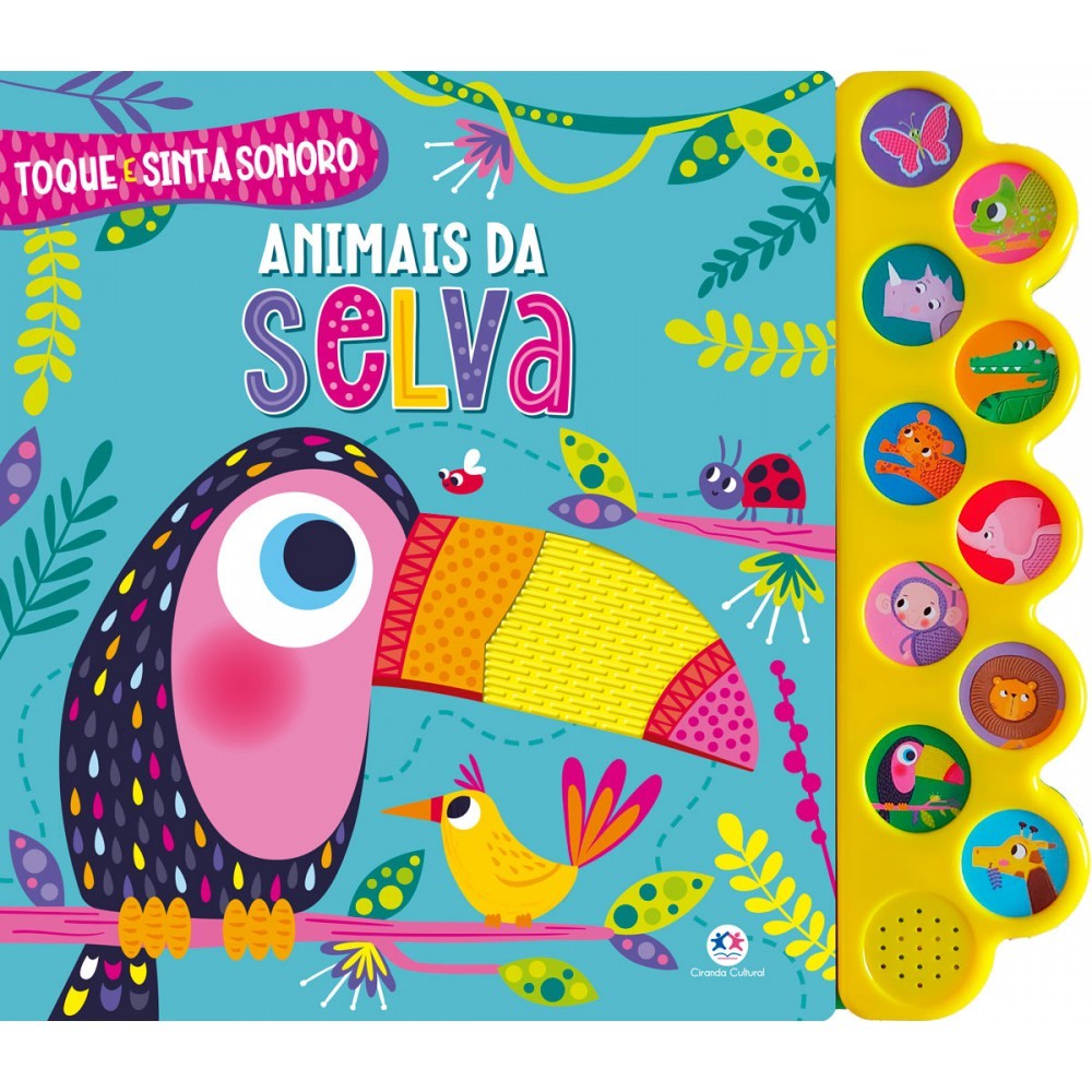 Livro Sonoro Animais da Selva em Oferta na Shopee
