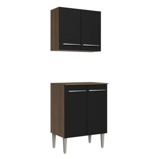 Kit Madesa Emilly 4 Portas com Armário Aéreo e Balcão em Oferta na Shopee